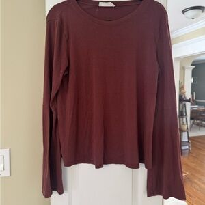Women's Long Sleeve Brown Top